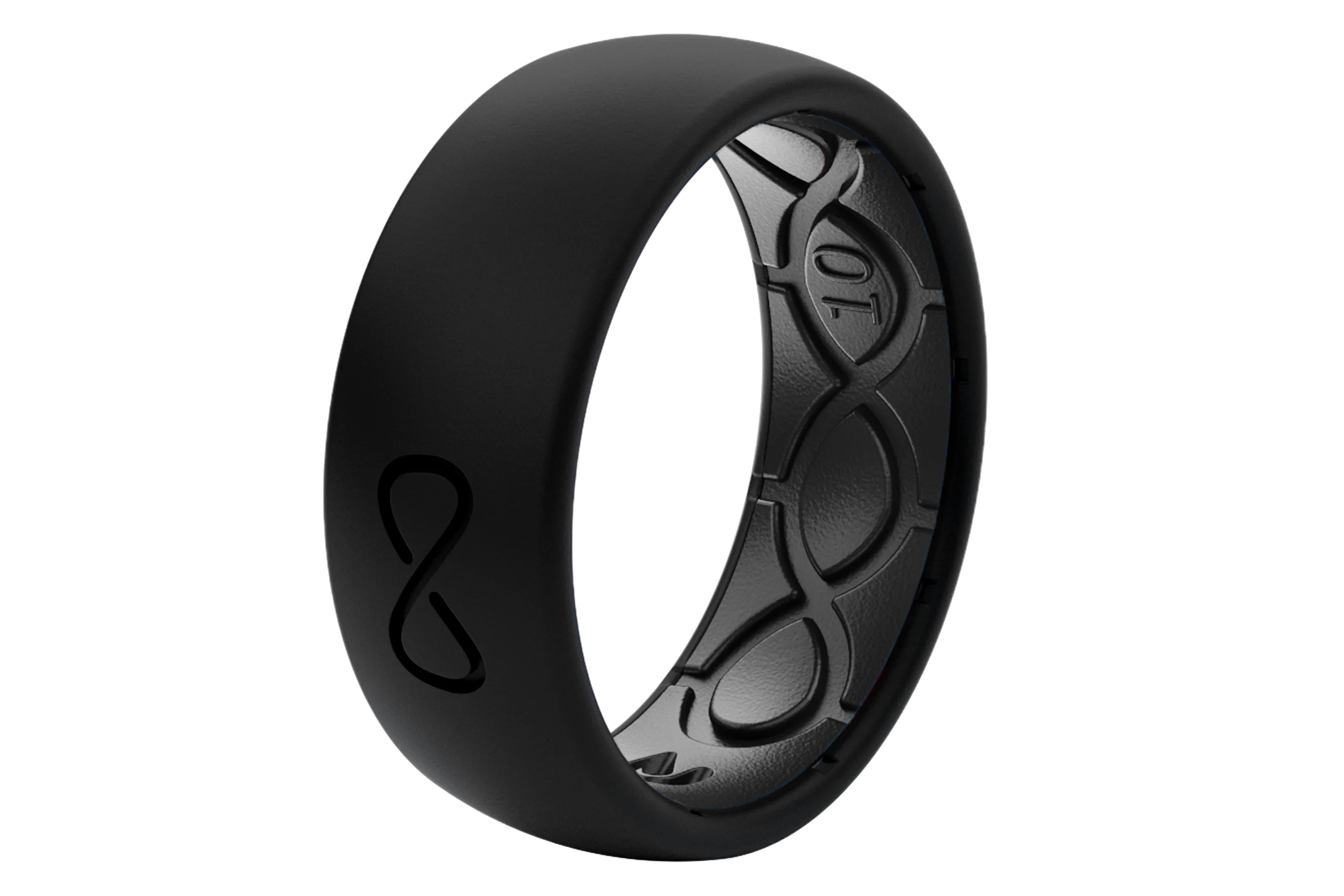Solid Midnight Black Ring - Image 2