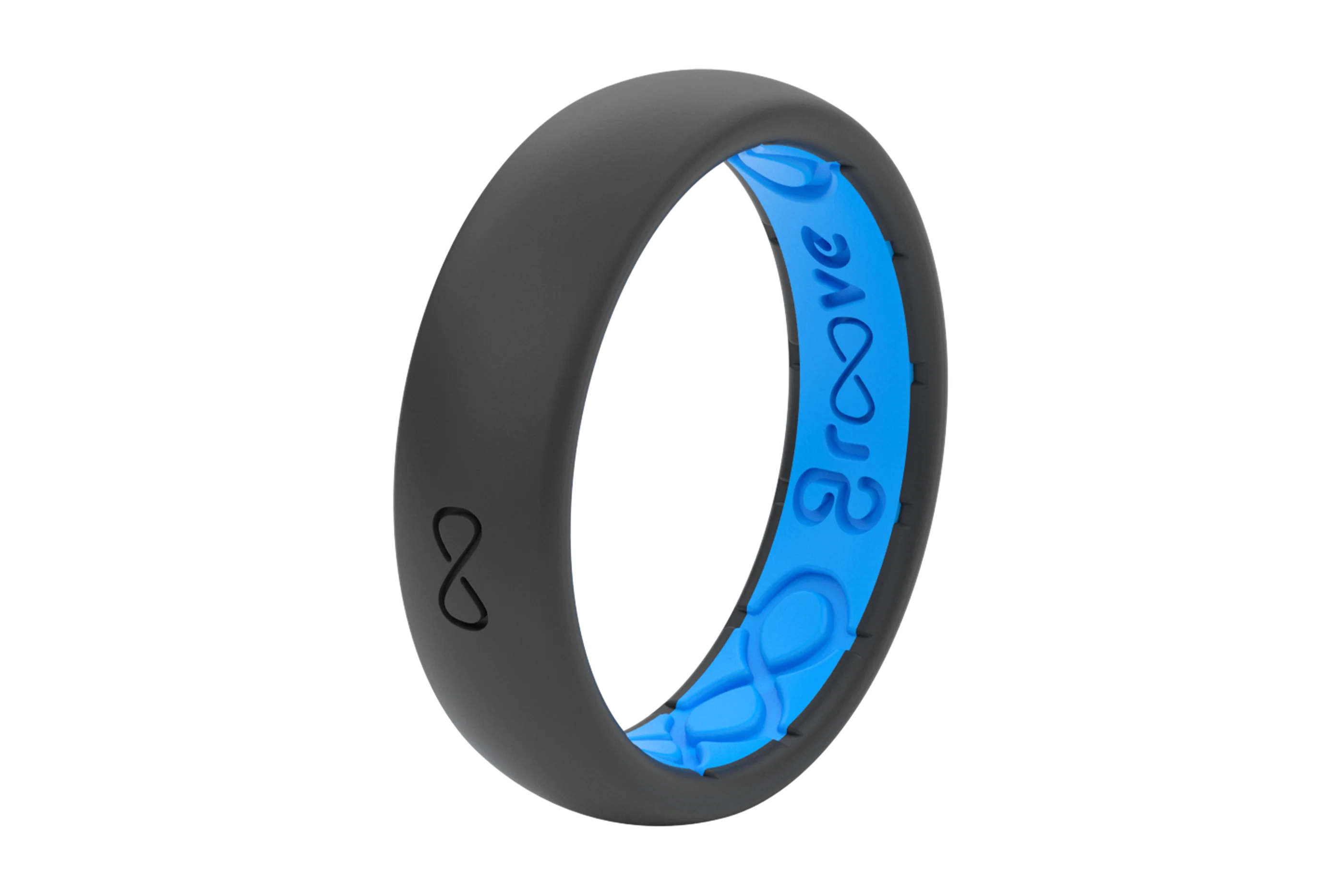Solid Deep Stone Thin Ring - Image 2