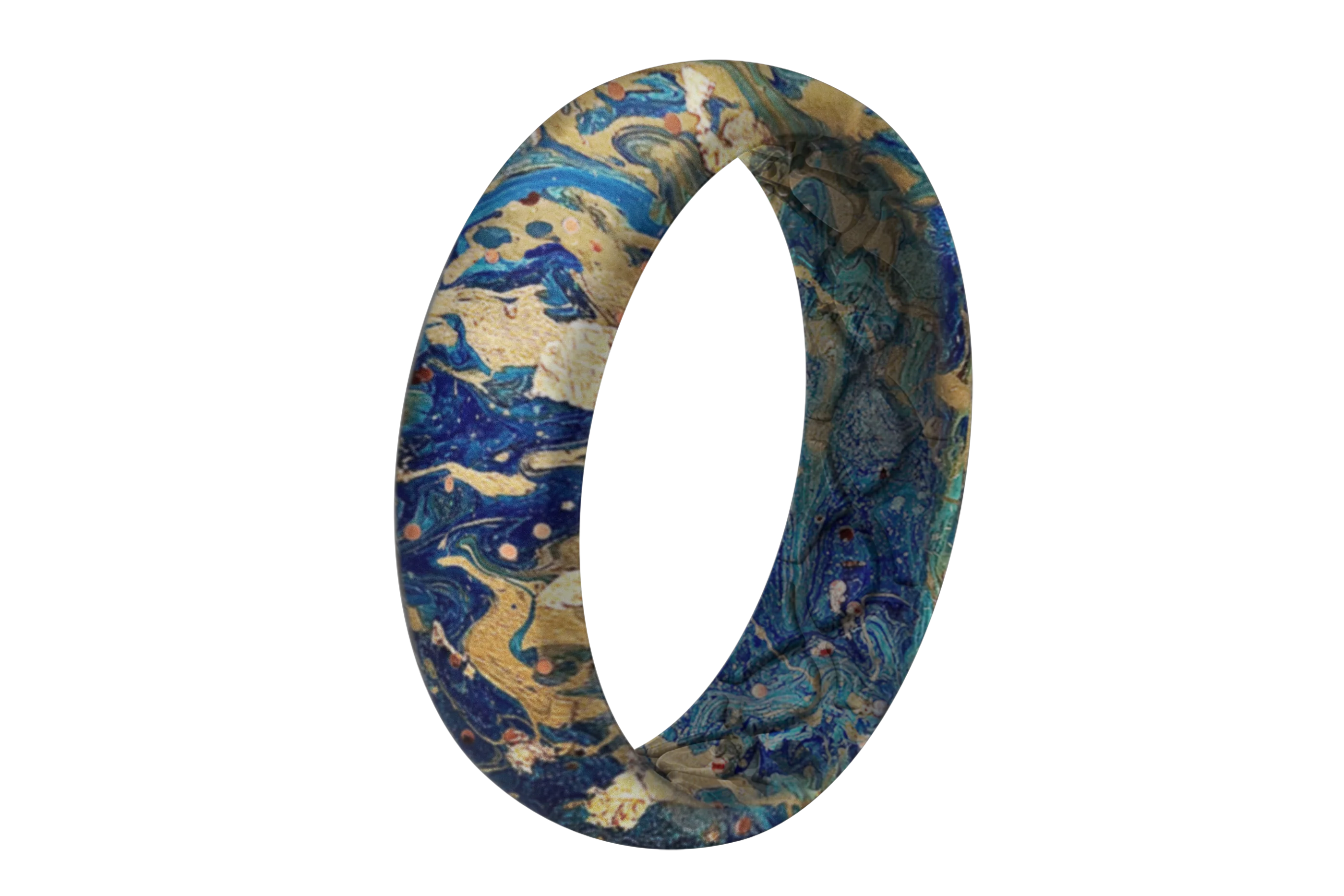 Blue Swirl Thin Ring - Image 2