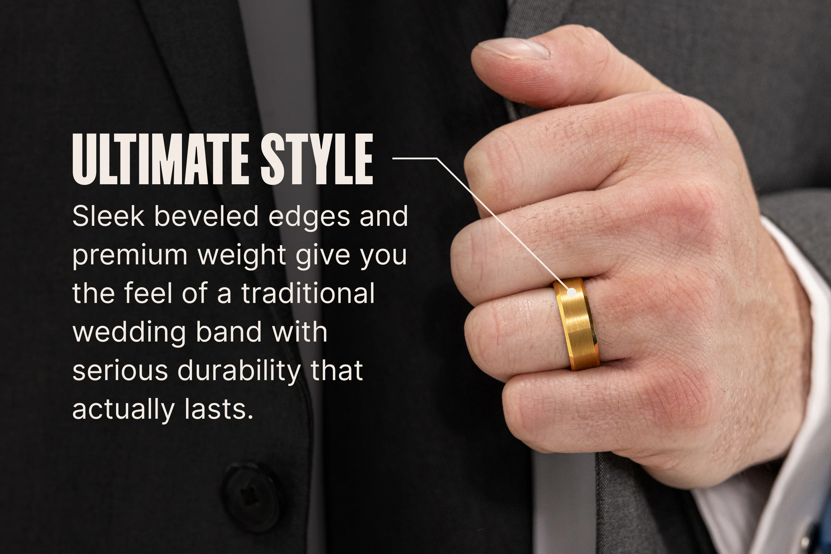 Groove Ring® Tungsten - Platinum - Image 5