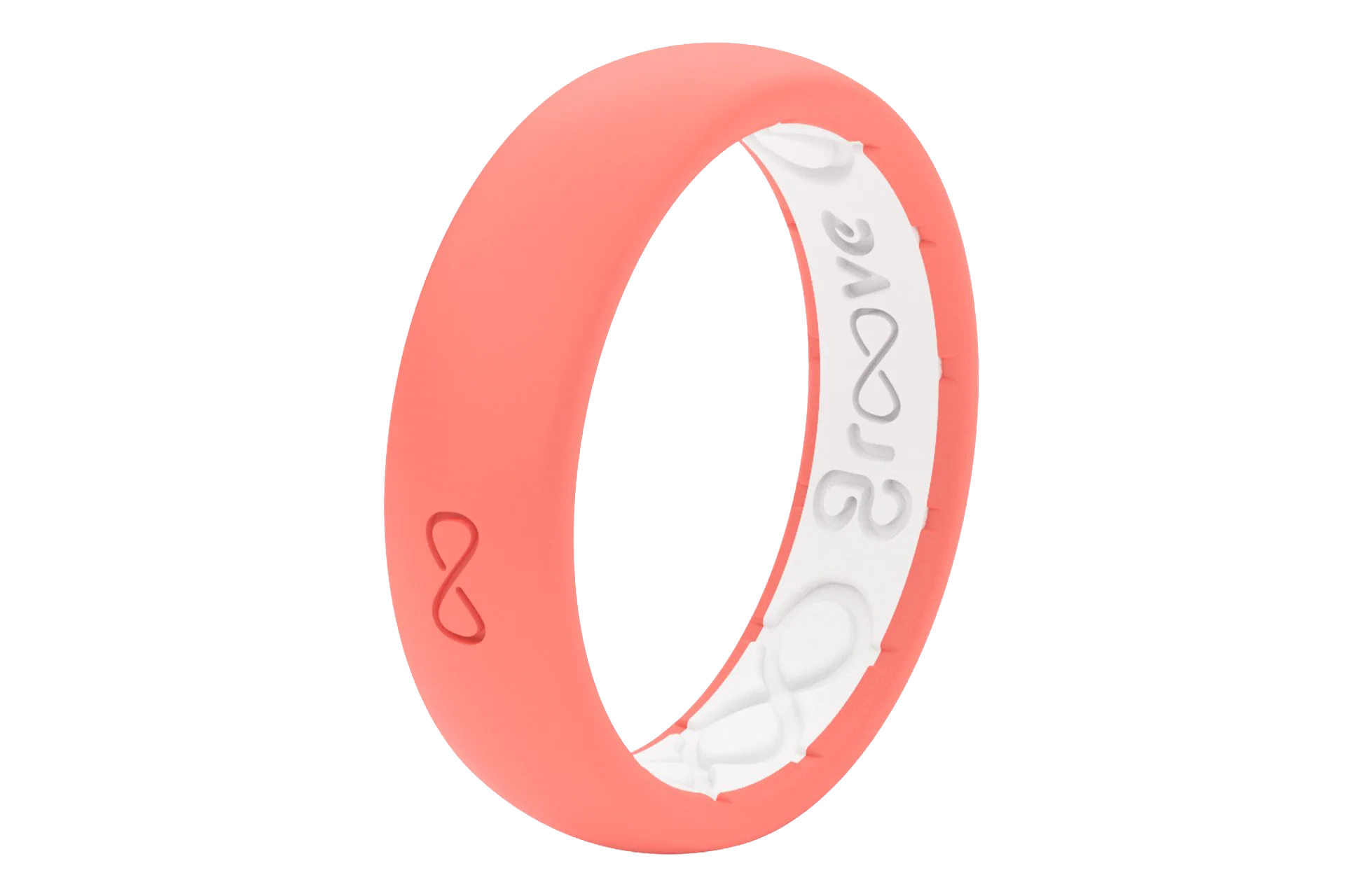 Solid Coral Thin Ring - Image 2